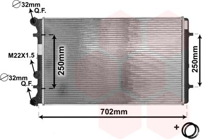 Van Wezel 03002129 - Радиатор, охлаждане на двигателя vvparts.bg