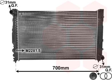 Van Wezel 03002124 - Радиатор, охлаждане на двигателя vvparts.bg