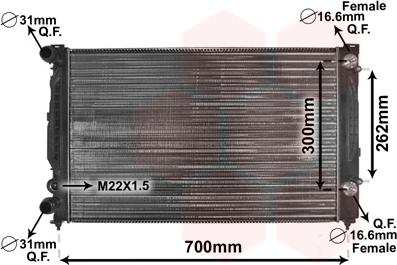 Van Wezel 03002122 - Радиатор, охлаждане на двигателя vvparts.bg