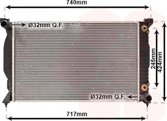 Van Wezel 03002229 - Радиатор, охлаждане на двигателя vvparts.bg