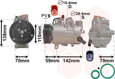 Van Wezel 0300K402 - Компресор, климатизация vvparts.bg