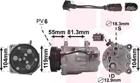 Van Wezel 0300K001 - Компресор, климатизация vvparts.bg