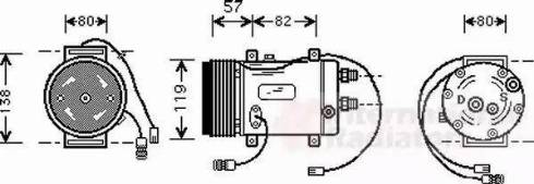 Van Wezel 0300K008 - Компресор, климатизация vvparts.bg