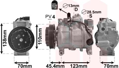 Van Wezel 0300K029 - Компресор, климатизация vvparts.bg