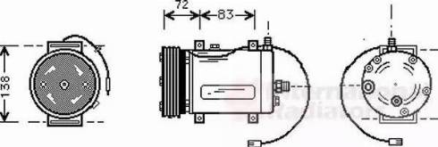 Van Wezel 0300K144 - Компресор, климатизация vvparts.bg