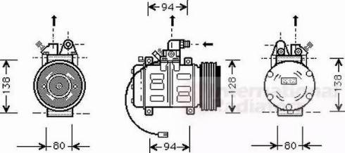 Van Wezel 0300K182 - Компресор, климатизация vvparts.bg