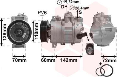 Van Wezel 0300K344 - Компресор, климатизация vvparts.bg