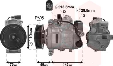 Van Wezel 0300K380 - Компресор, климатизация vvparts.bg