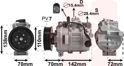 Van Wezel 0300K381 - Компресор, климатизация vvparts.bg