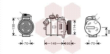 Van Wezel 0300K282 - Компресор, климатизация vvparts.bg