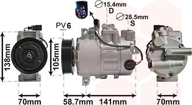 Van Wezel 0300K279 - Компресор, климатизация vvparts.bg