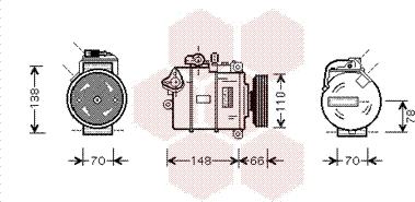 Van Wezel 0300K275 - Компресор, климатизация vvparts.bg