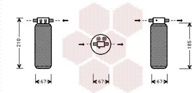 Van Wezel 0200D145 - Изсушител, климатизация vvparts.bg