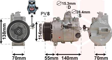 Van Wezel 0200K187 - Компресор, климатизация vvparts.bg