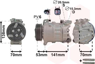 Van Wezel 0200K209 - Компресор, климатизация vvparts.bg