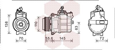 Van Wezel 0200K204 - Компресор, климатизация vvparts.bg