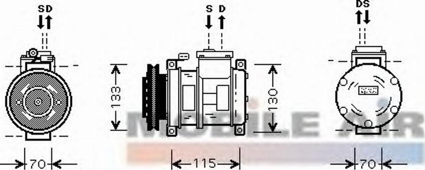 Van Wezel 0700K064 - Компресор, климатизация vvparts.bg