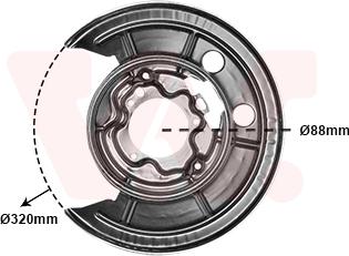 Van Wezel 1651373 - Предпазна пластина, спирачни дискове vvparts.bg