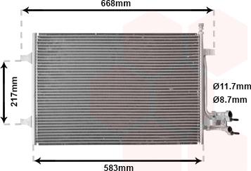 Van Wezel 18005395 - Кондензатор, климатизация vvparts.bg