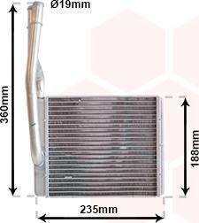 Van Wezel 18006272 - Топлообменник, отопление на вътрешното пространство vvparts.bg
