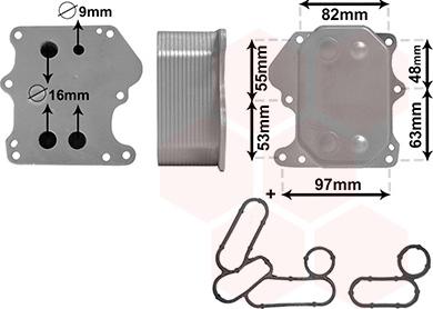 Van Wezel 18003625 - Маслен радиатор, двигателно масло vvparts.bg