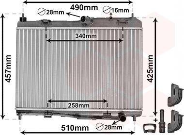 Van Wezel 18002440 - Радиатор, охлаждане на двигателя vvparts.bg