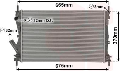 Van Wezel 18002408 - Радиатор, охлаждане на двигателя vvparts.bg