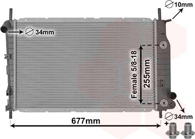 Van Wezel 18002197 - Радиатор, охлаждане на двигателя vvparts.bg