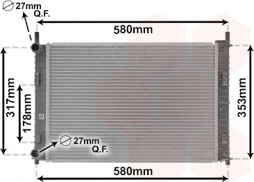 Van Wezel 18002324 - Радиатор, охлаждане на двигателя vvparts.bg