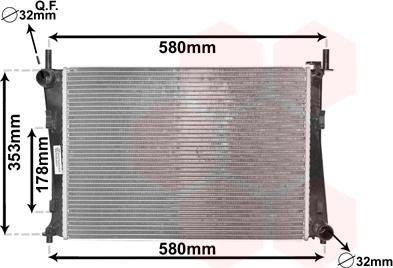 Van Wezel 18002325 - Радиатор, охлаждане на двигателя vvparts.bg