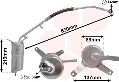 Van Wezel 1800D111 - Изсушител, климатизация vvparts.bg