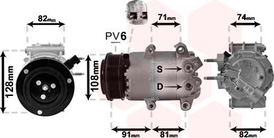 Van Wezel 1800K498 - Компресор, климатизация vvparts.bg