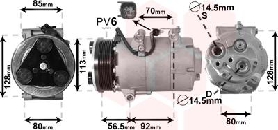 Van Wezel 1800K497 - Компресор, климатизация vvparts.bg