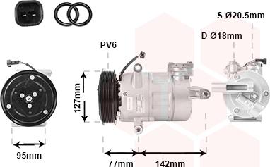 Van Wezel 1800K469 - Компресор, климатизация vvparts.bg