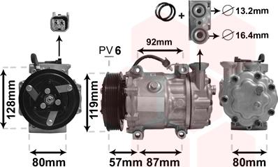 Van Wezel 1800K468 - Компресор, климатизация vvparts.bg