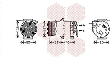 Van Wezel 1800K415 - Компресор, климатизация vvparts.bg