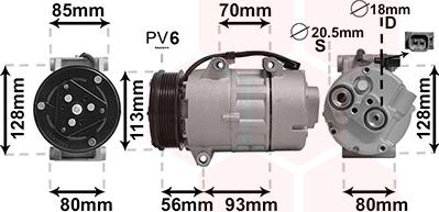 Van Wezel 1800K416 - Компресор, климатизация vvparts.bg