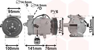 Van Wezel 1800K417 - Компресор, климатизация vvparts.bg