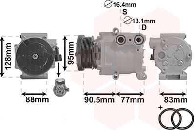 Van Wezel 1800K434 - Компресор, климатизация vvparts.bg