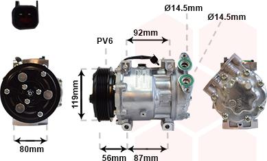 Van Wezel 1800K431 - Компресор, климатизация vvparts.bg