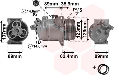 Van Wezel 1800K433 - Компресор, климатизация vvparts.bg