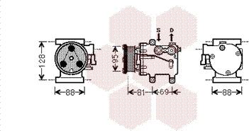 Van Wezel 1800K437 - Компресор, климатизация vvparts.bg