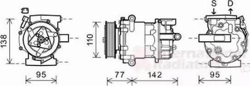 Van Wezel 1800K470 - Компресор, климатизация vvparts.bg