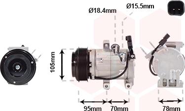 Van Wezel 1800K682 - Компресор, климатизация vvparts.bg