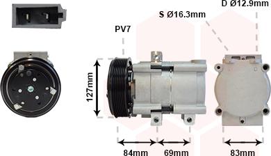 Van Wezel 1800K167 - Компресор, климатизация vvparts.bg