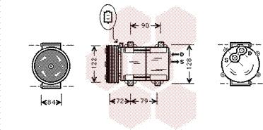 Van Wezel 1800K351 - Компресор, климатизация vvparts.bg