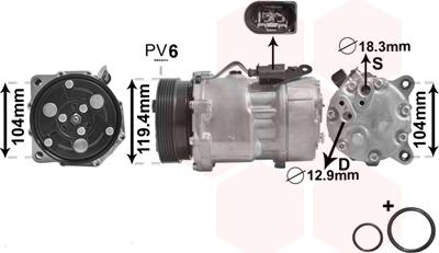 Van Wezel 1800K321 - Компресор, климатизация vvparts.bg