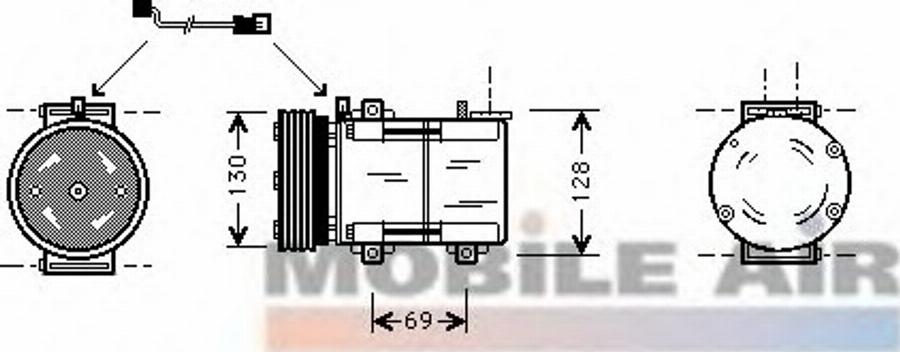 Van Wezel 1800K290 - Магнитен съединител, компресор на климатизатора vvparts.bg