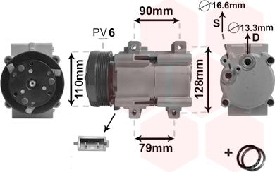 Van Wezel 1800K284 - Компресор, климатизация vvparts.bg