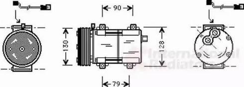 Van Wezel 1800K282 - Компресор, климатизация vvparts.bg